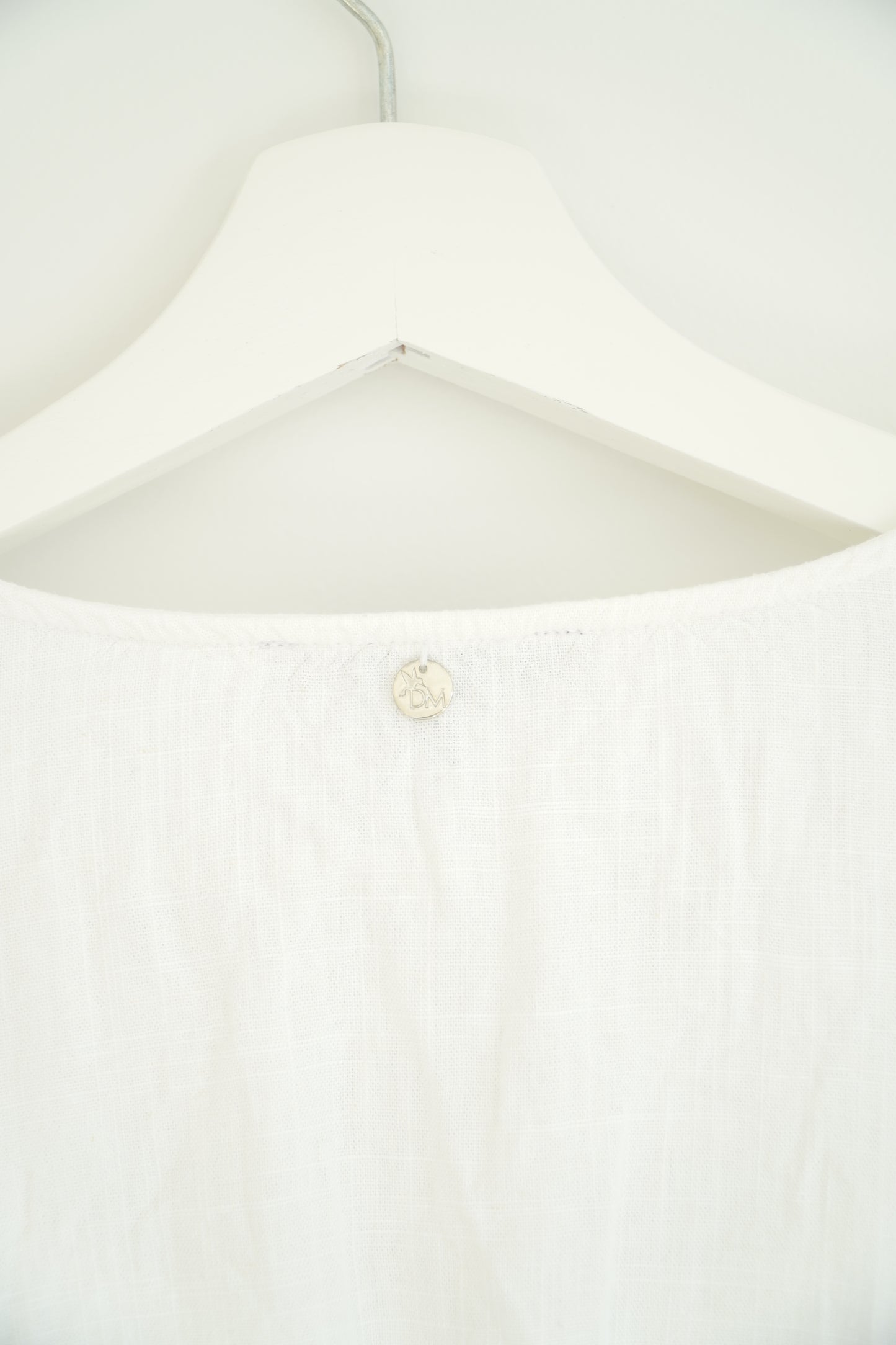 Dannii Minogue Petite White Linen Blend Blouse (6P)
