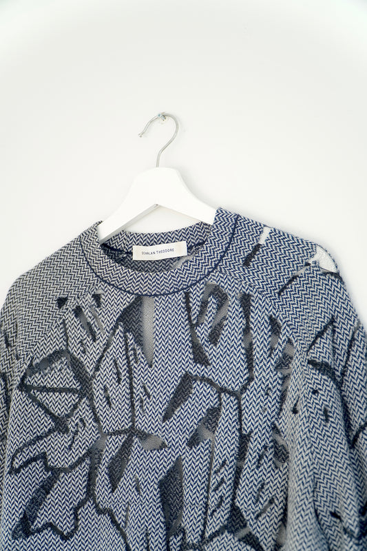 Scanlan Theodore Black and White Merino Wool Cut Out Knit (M/L)