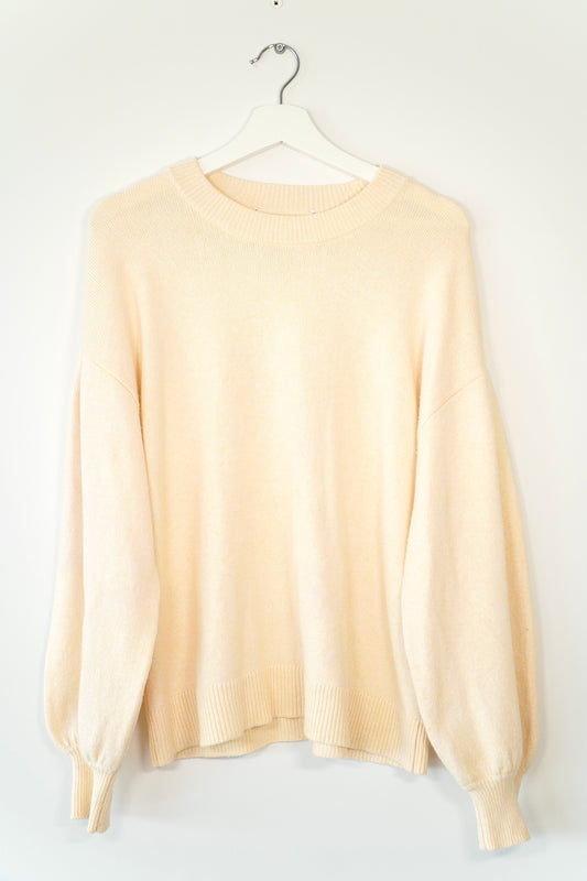Creamy Yellow Knitted Crew-neck Sweater (Fits 6-10 Au)