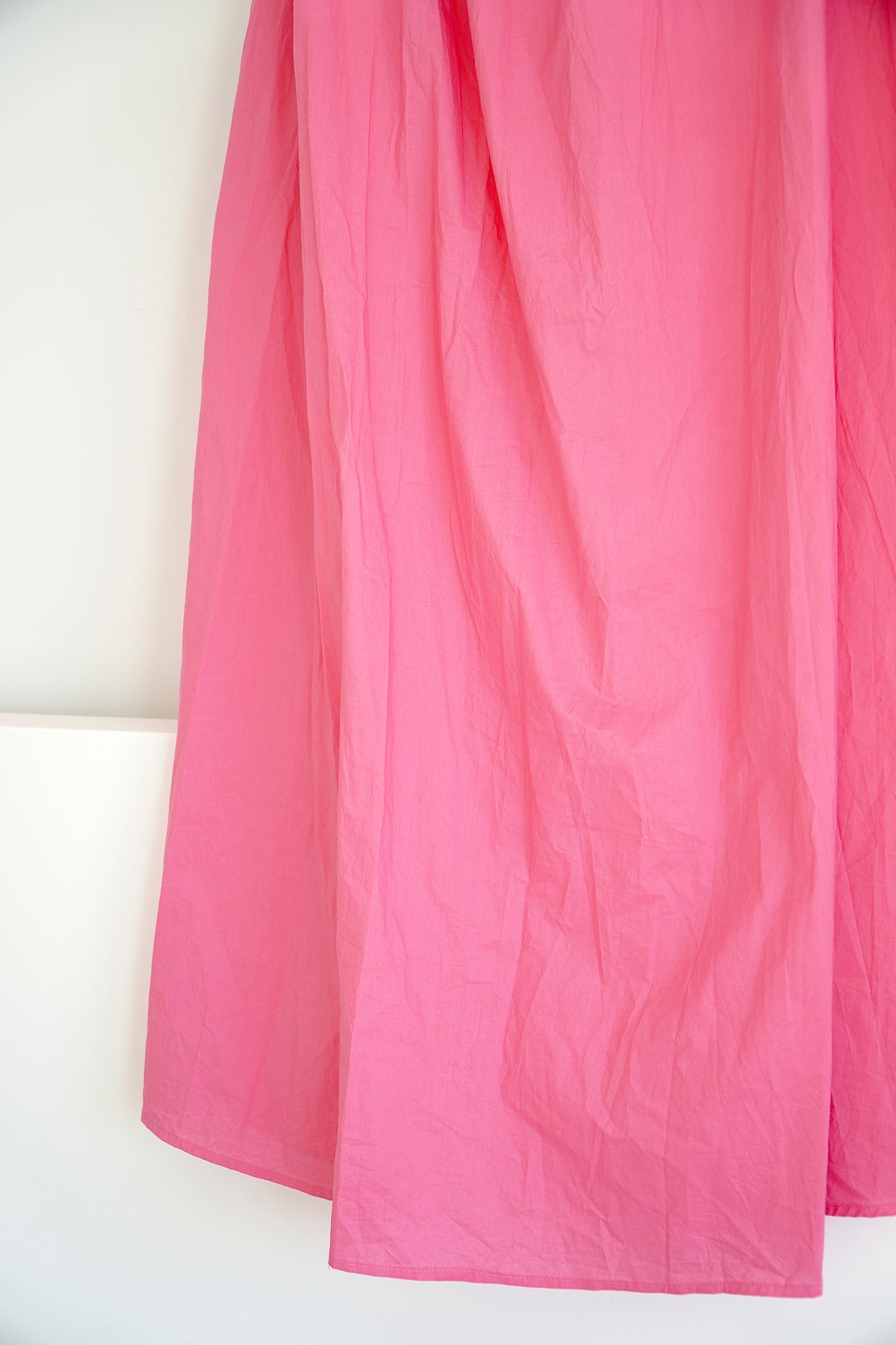 Reverse Rosey Pink Extra Long Cotton Skirt (S)
