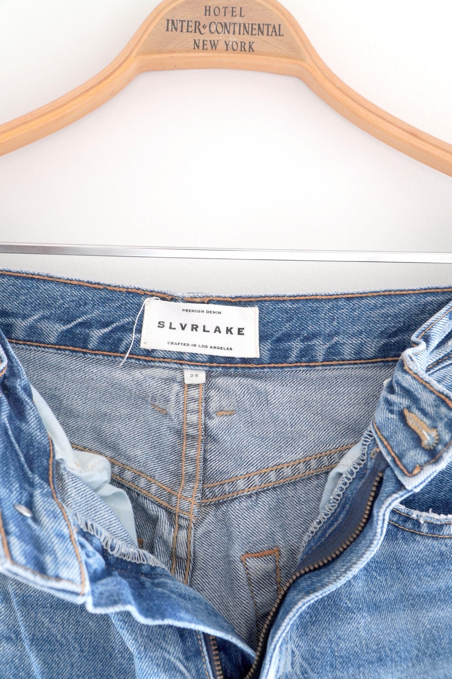 SLVRLAKE High Rise Straight Leg Jeans (26)