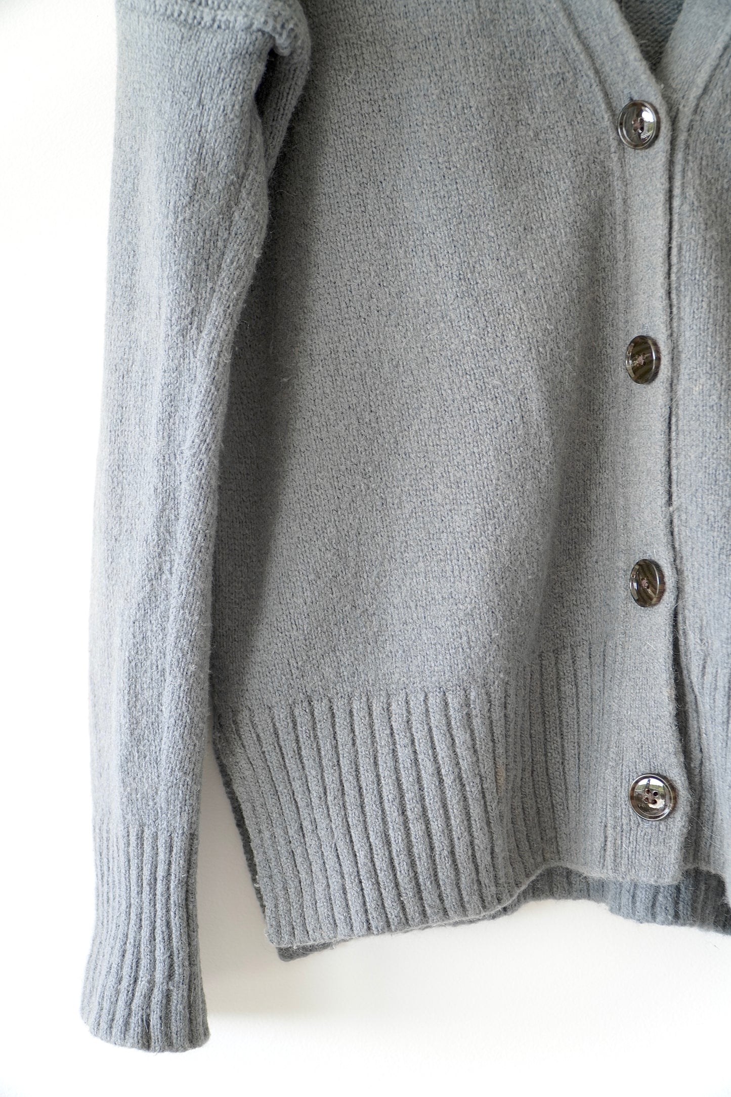 Witchery Grey Alpaca & Wool Blend Longline Cardigan (M)