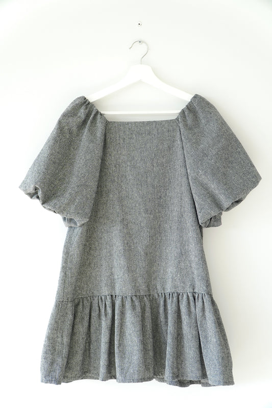 One After Another, Nice Claup Grey Tweed Mini Dress (Fits 8-10 Au)