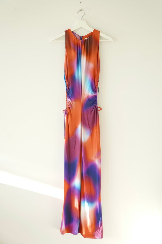 Rebecca Vallance Printed Cut Out Dress (8 Au)