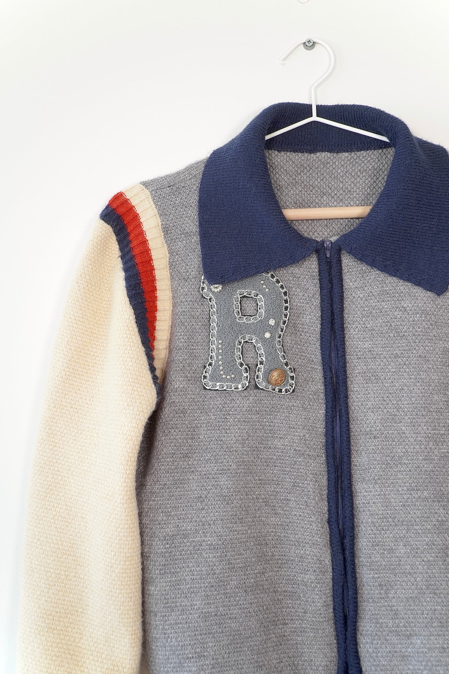 Ms Studio Knitted Varsity Style Jacket and Mini Skirt Set (1)