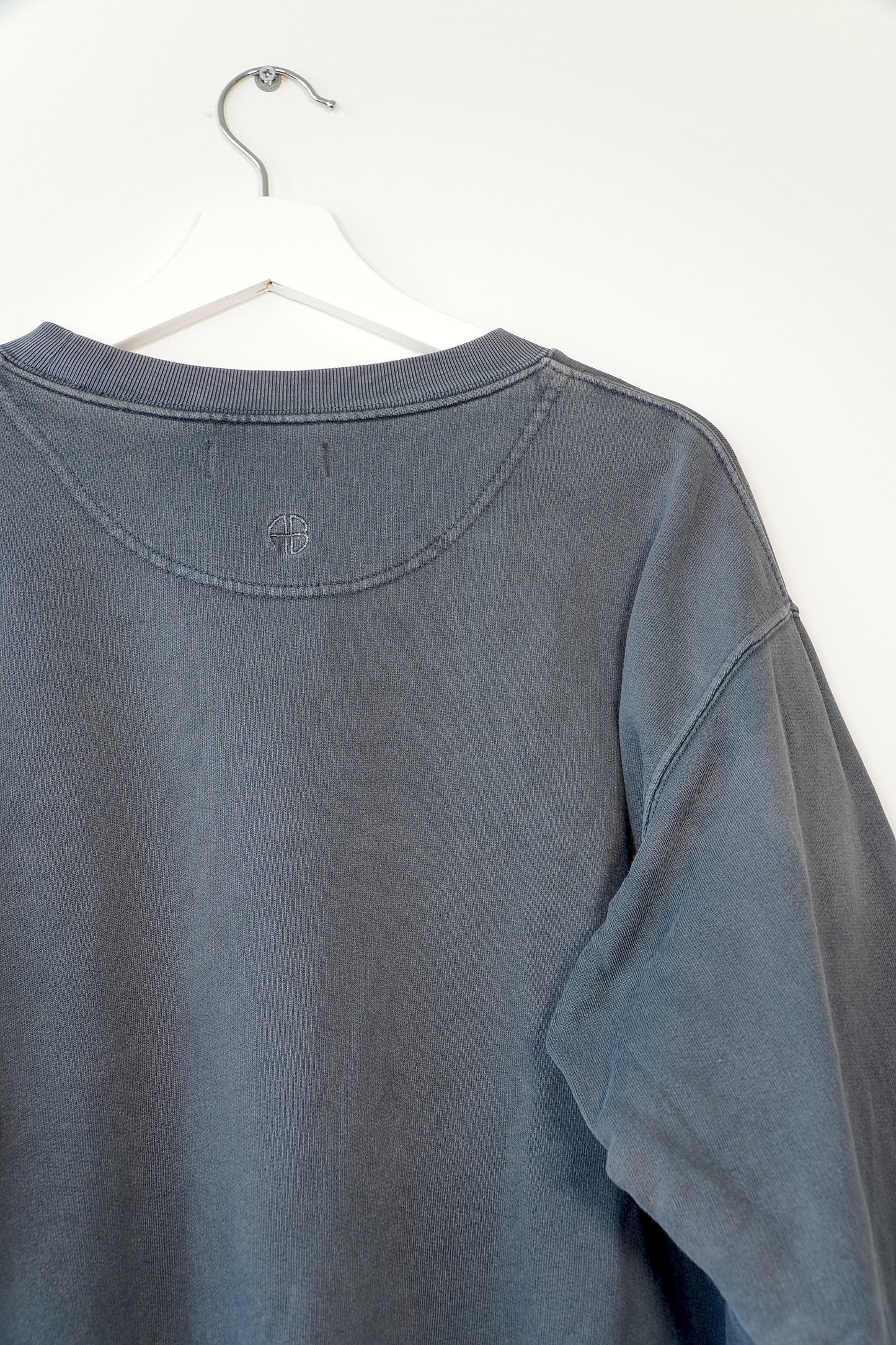 Anine Bing Washed Dark Grey Graphic 'City Love' Sweatshirt (S/P)