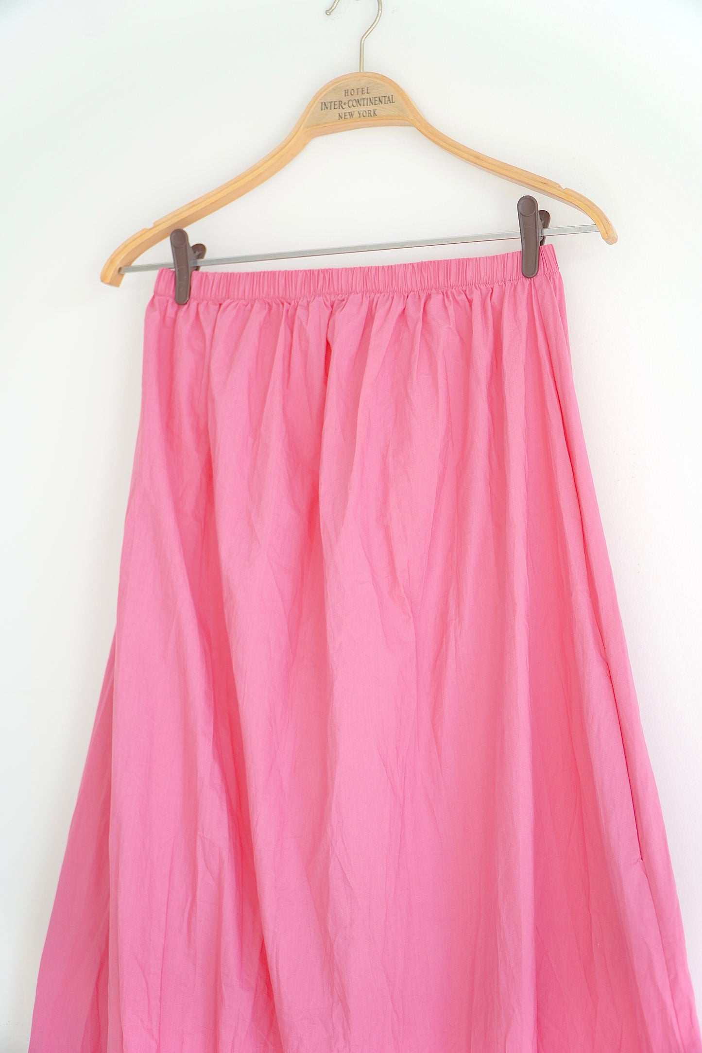 Reverse Rosey Pink Extra Long Cotton Skirt (S)