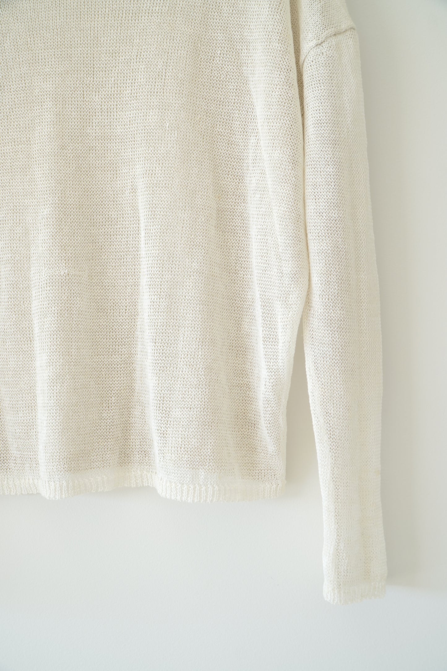 Two Tone Cream Mesh Knit Top (6-8 Au)