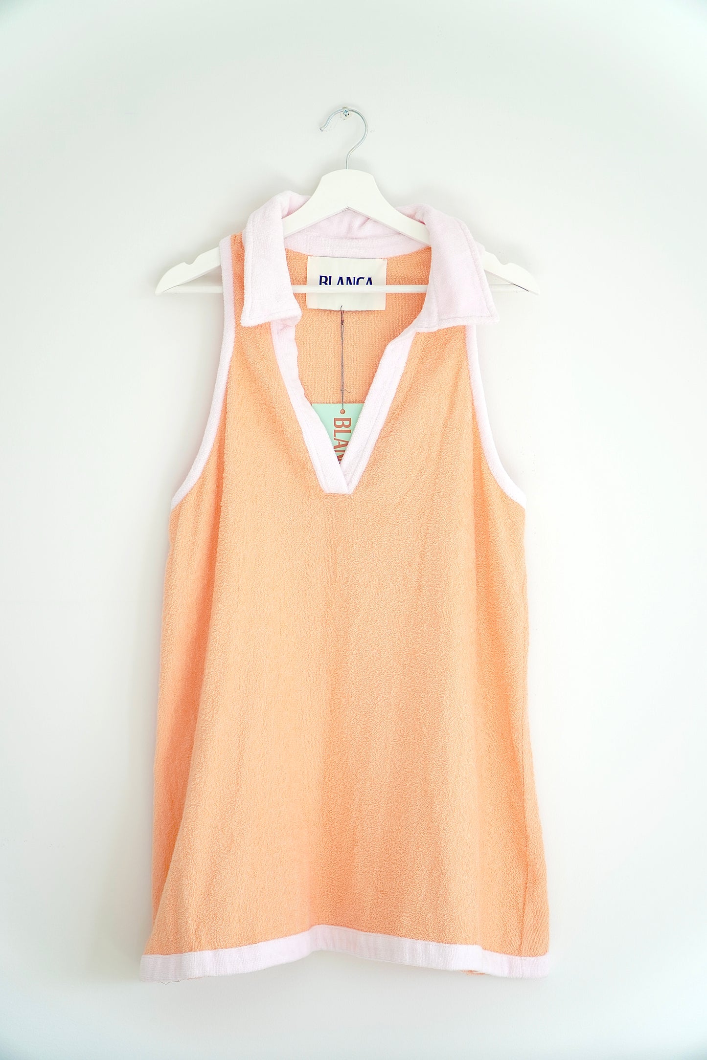 BLANCA Pastel Towelling Sleeveless Beach Dress (O/S)