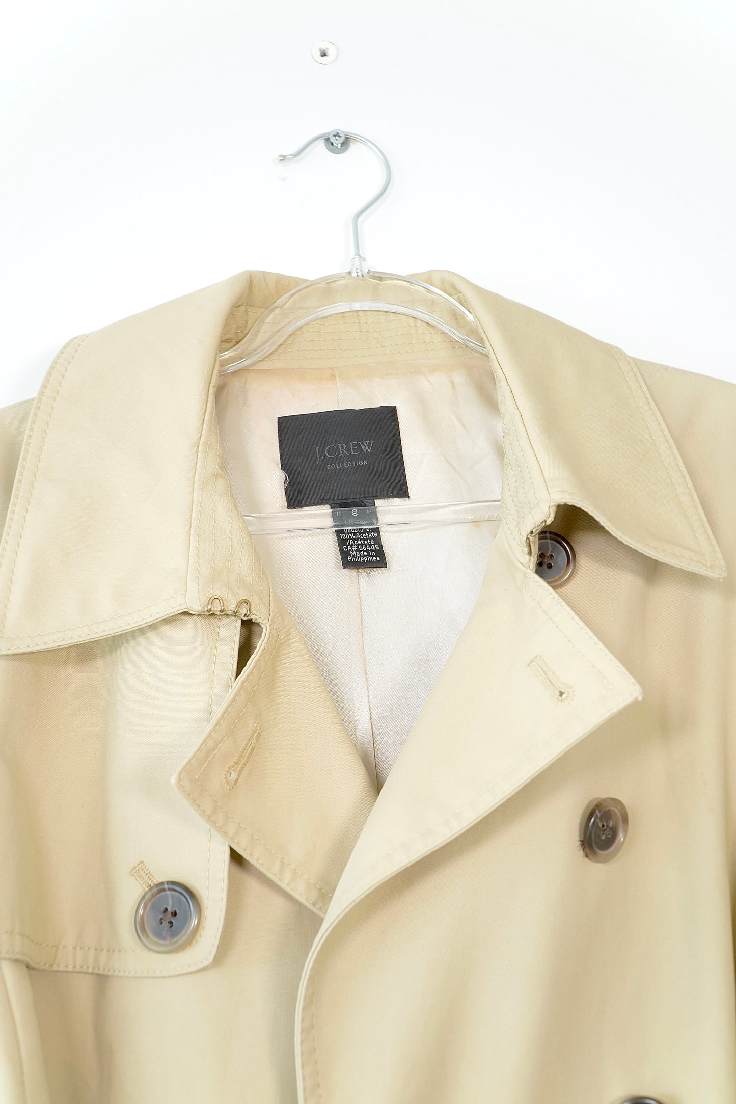 J.Crew Collection Vintage Classic Beige Trench Coat (8 Au)