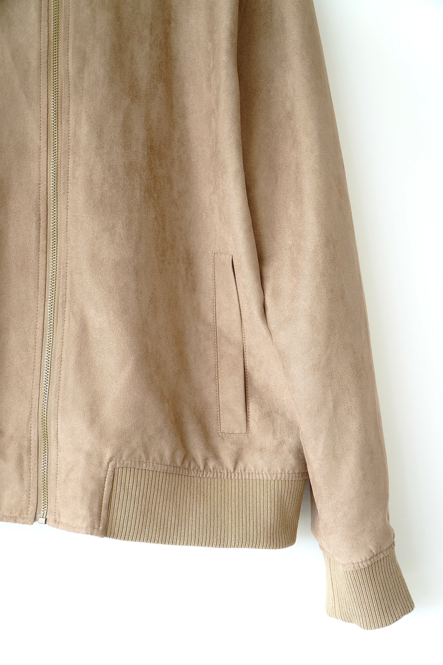 Banana Republic Brown Vegan Suede Bomber Jacket (L)