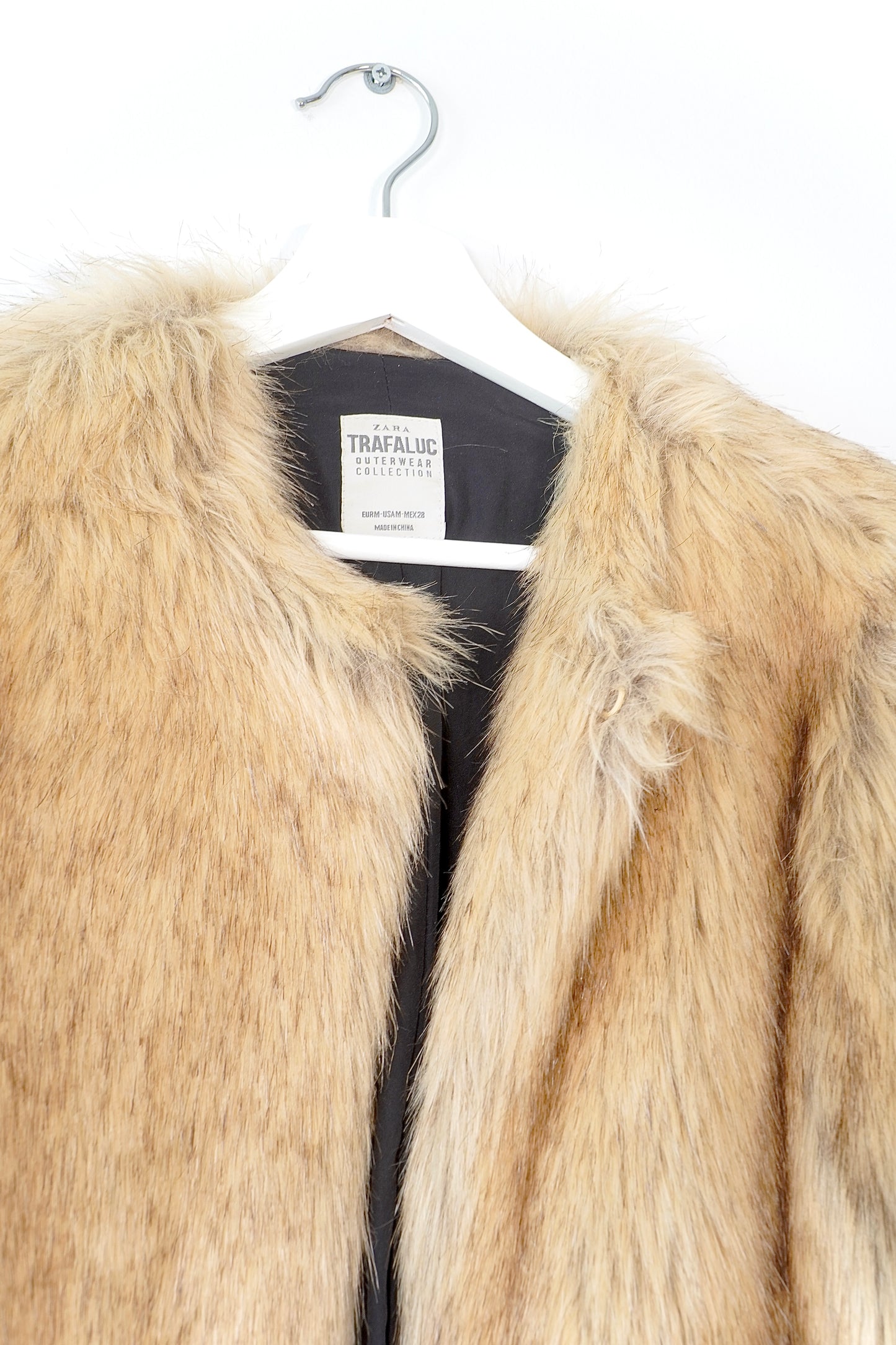 Zara Trafaluc Outerwear Brown Faux Fur Coat Jacket (M)