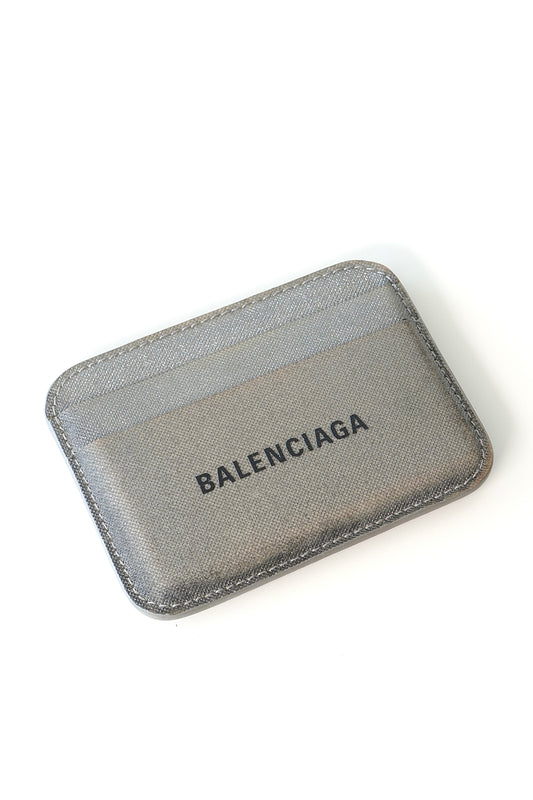 Balenciaga Metallic Glitter Patent Leather Card Holder