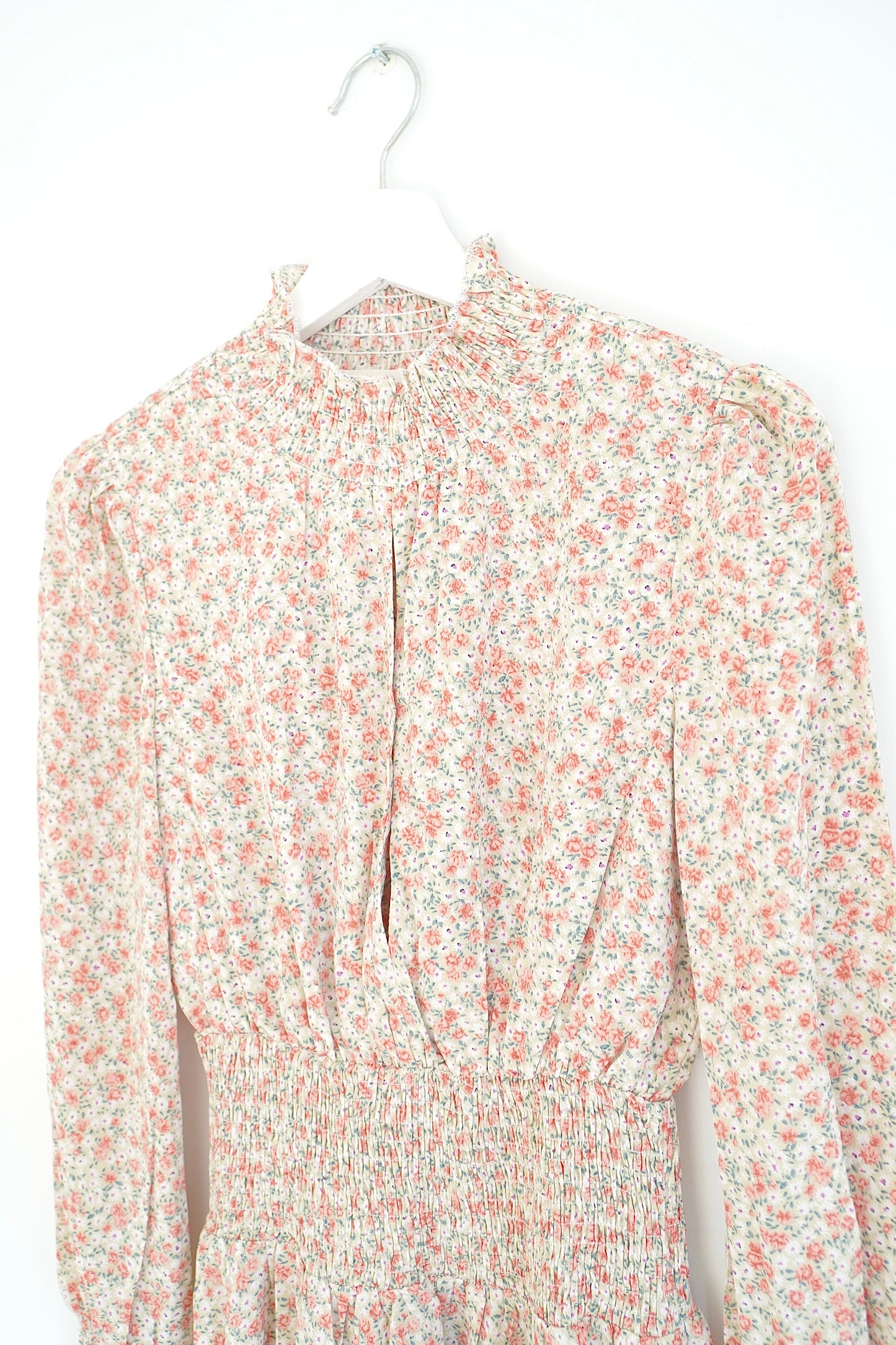 Ruby Sees Floral Smocked High neck mini dress (6 Au)