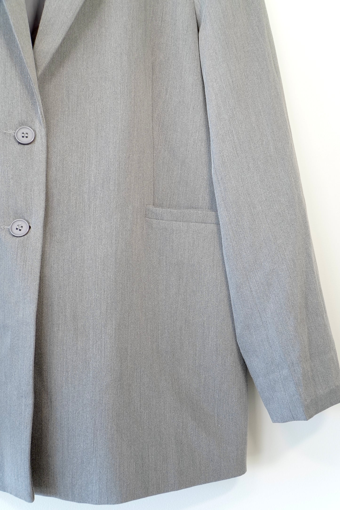 Charcoal Grey Oversized 'Ashwood' Suit Blazer (M/L)