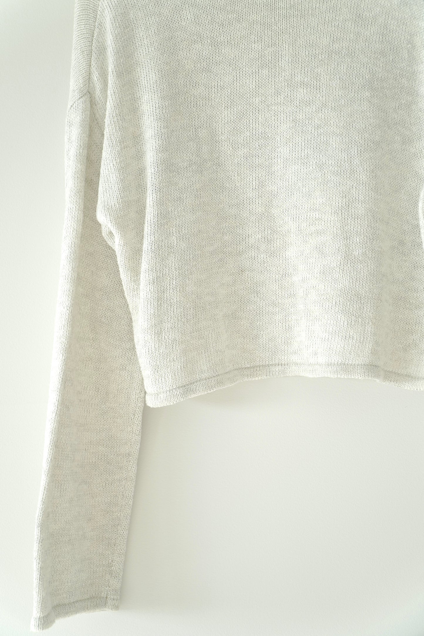 Glassons Flecked Off White Crop Relaxed Knit Jumper (M)