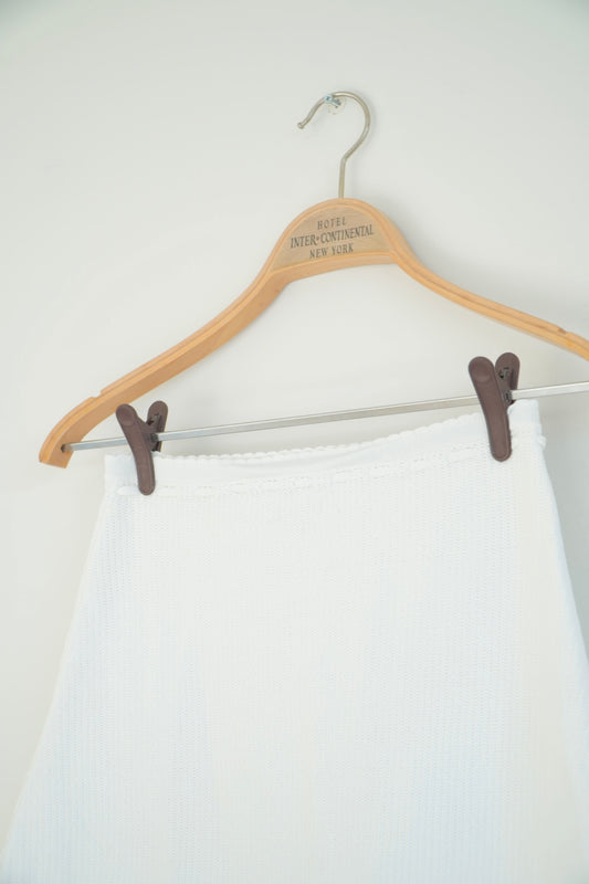 Meshki White Mini Skirt (XXS)