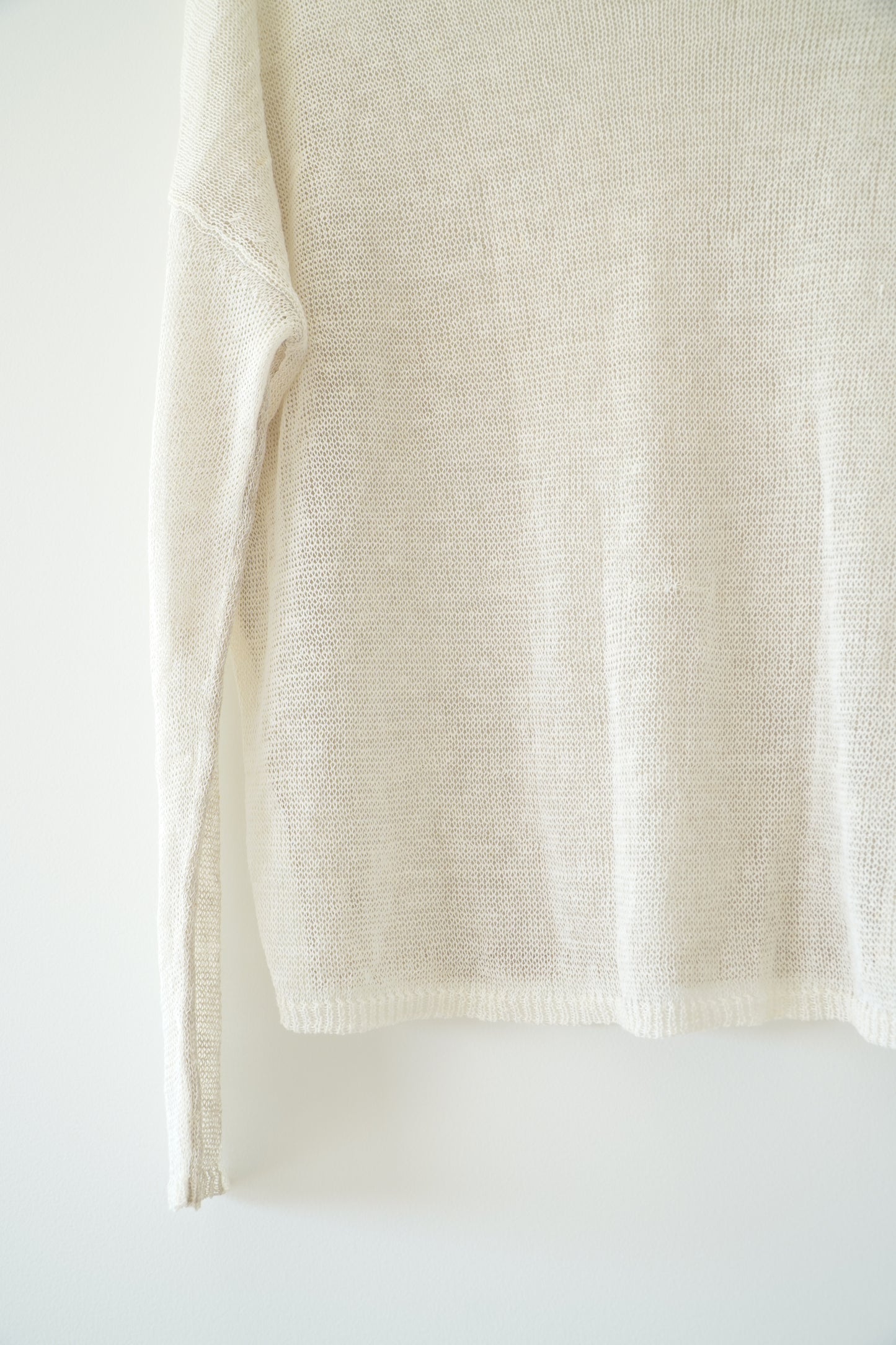 Two Tone Cream Mesh Knit Top (6-8 Au)