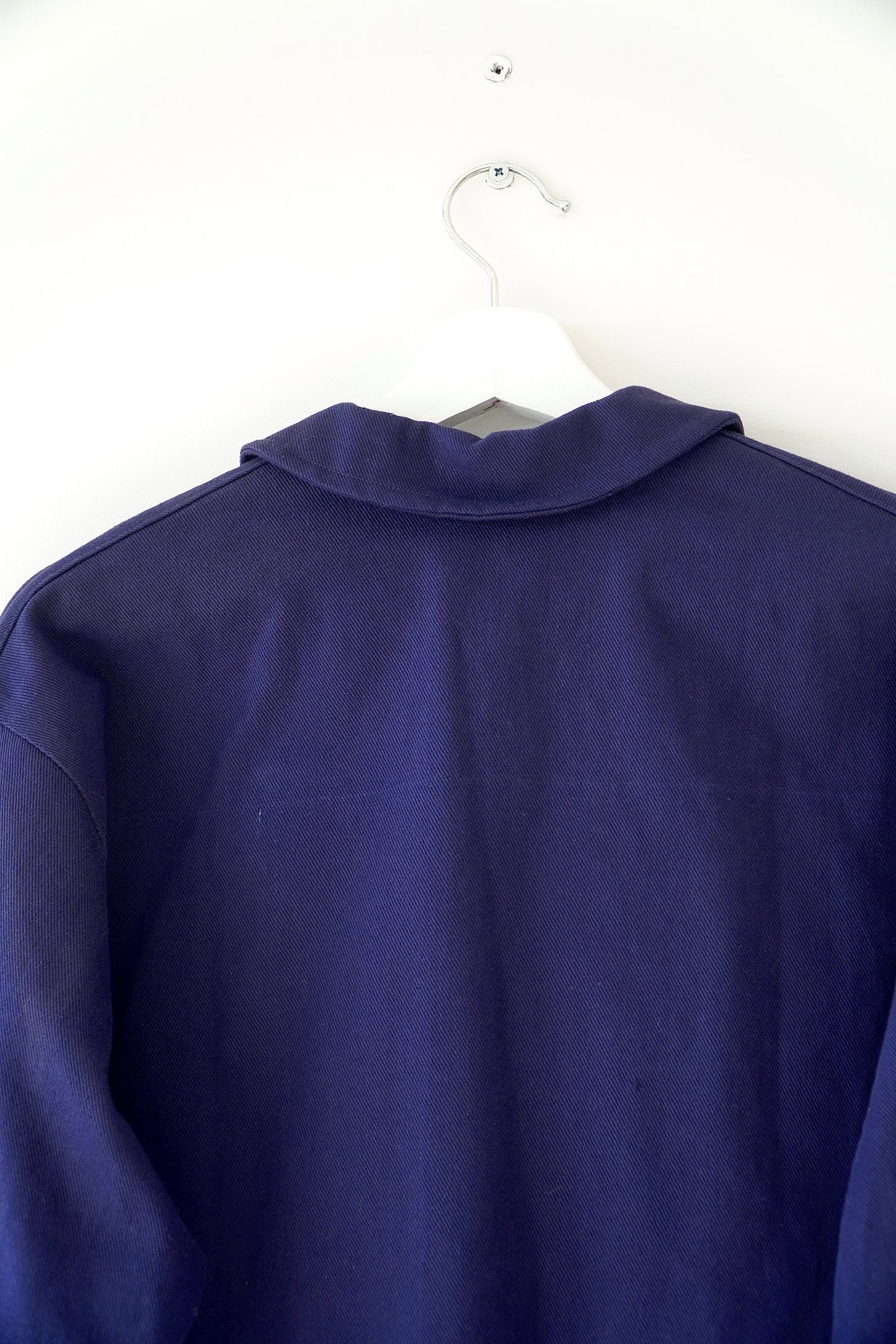 Mercador do Mundo Navy Blue Button Up Boxy Overshirt Jacket (M)