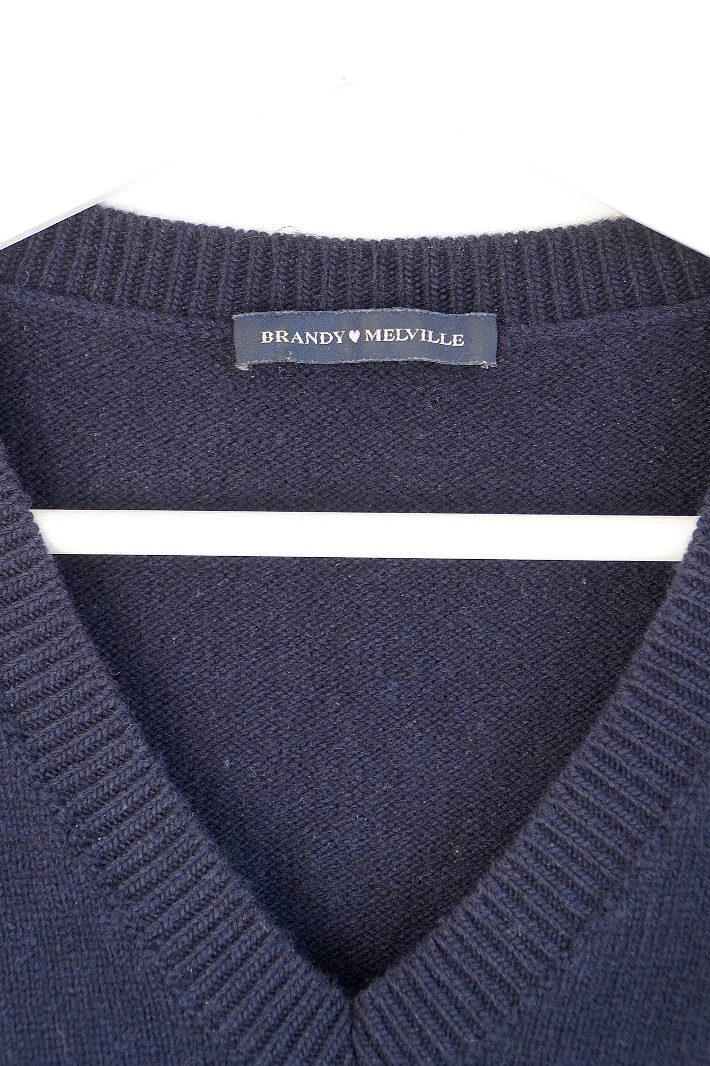 Brandy Melville Navy Wool Knit Sweater Vest (O/S)