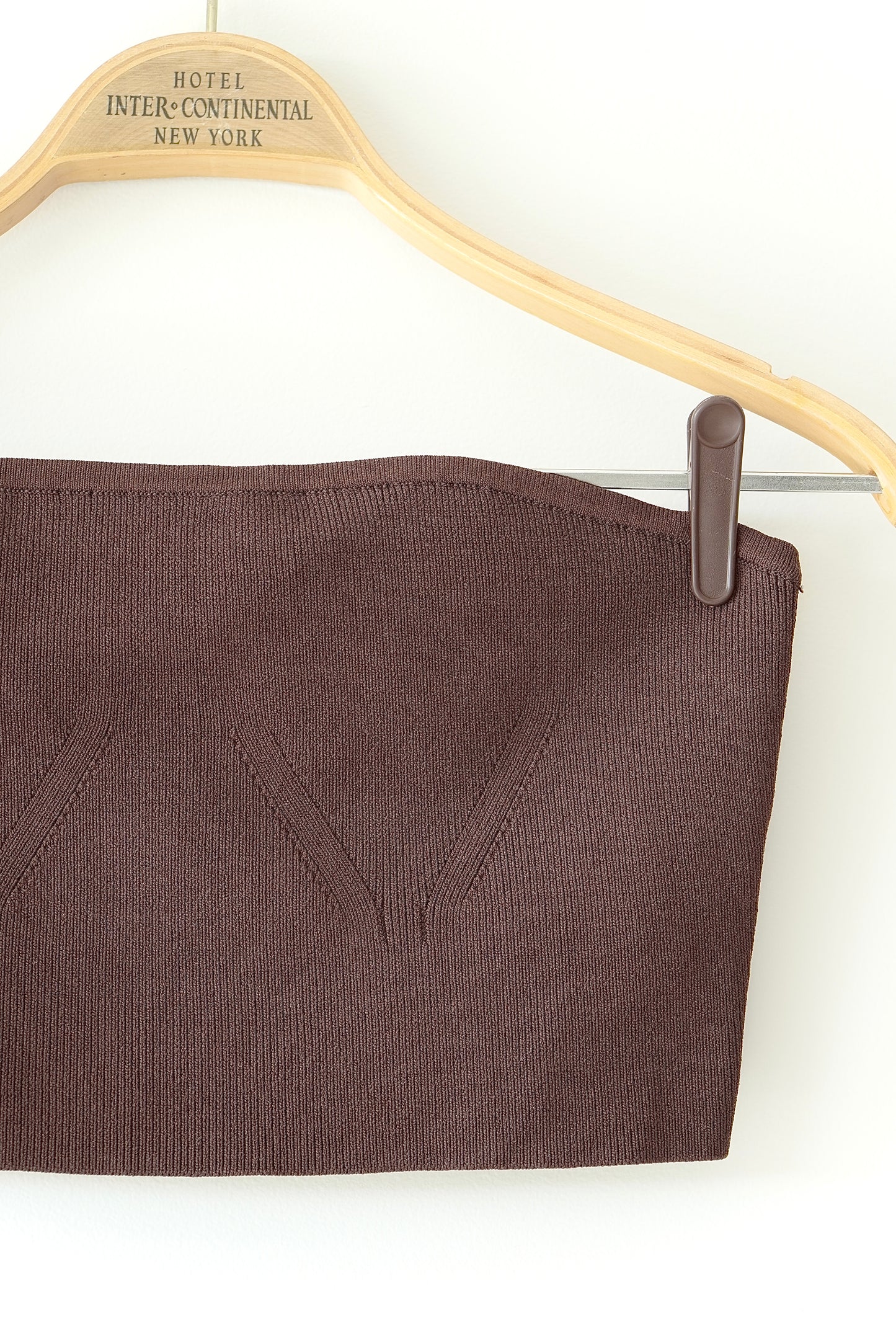 Nude Lucy Brown 'Manu' Knit Bandeau Top (L)