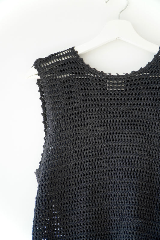 Wilfred Black Crotchet Sleeveless Top (XS)