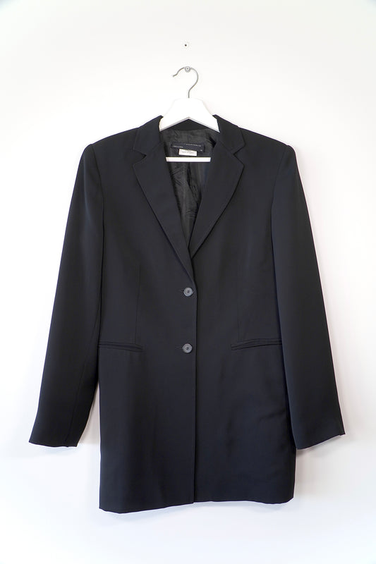 STITCHES AUSTRALIA Black Classic Longline Suit Blazer (12)