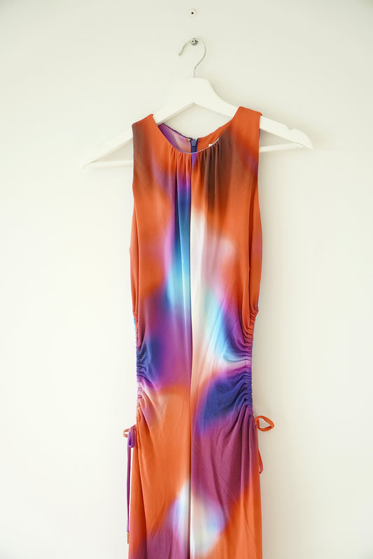 Rebecca Vallance Printed Cut Out Dress (8 Au)