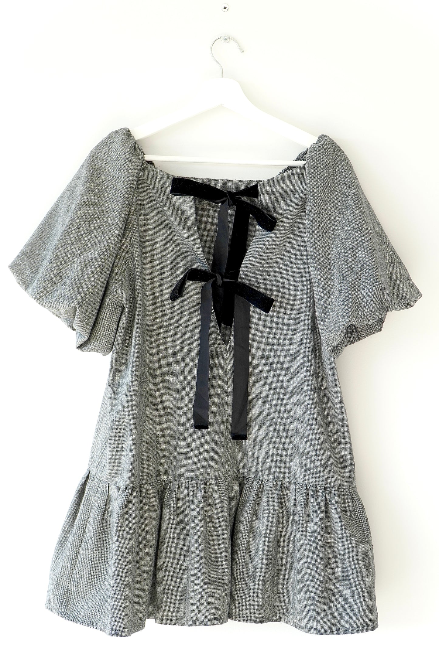One After Another, Nice Claup Grey Tweed Mini Dress (Fits 8-10 Au)