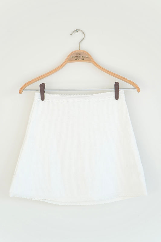 Meshki White Mini Skirt (XXS)