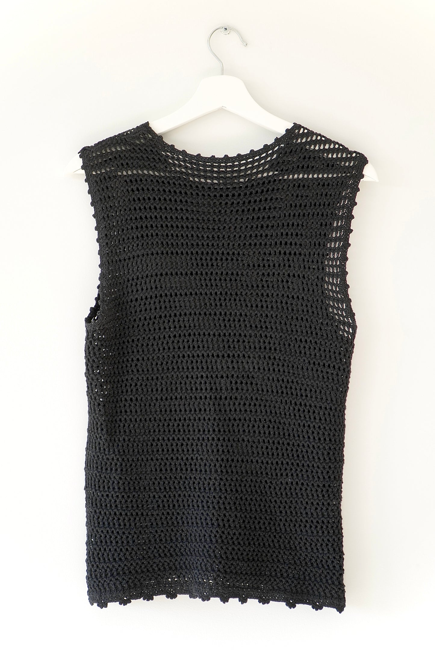Wilfred Black Crotchet Sleeveless Top (XS)