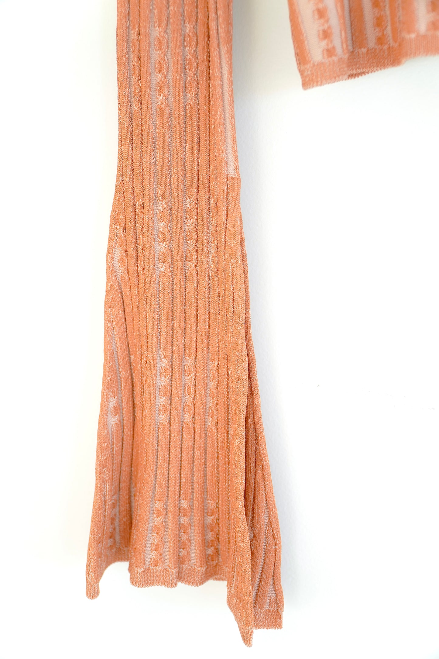 Cult Gaia Orange ‘Amma’ Rib Striped Cardigan Top