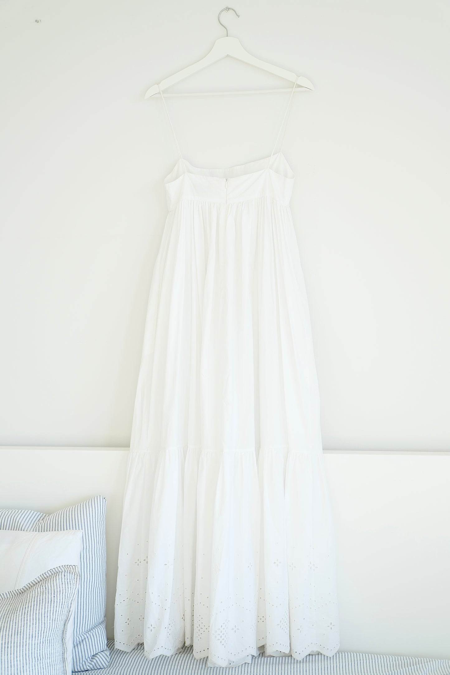 Matteau White Broderie Anglaise Maxi Dress (S)
