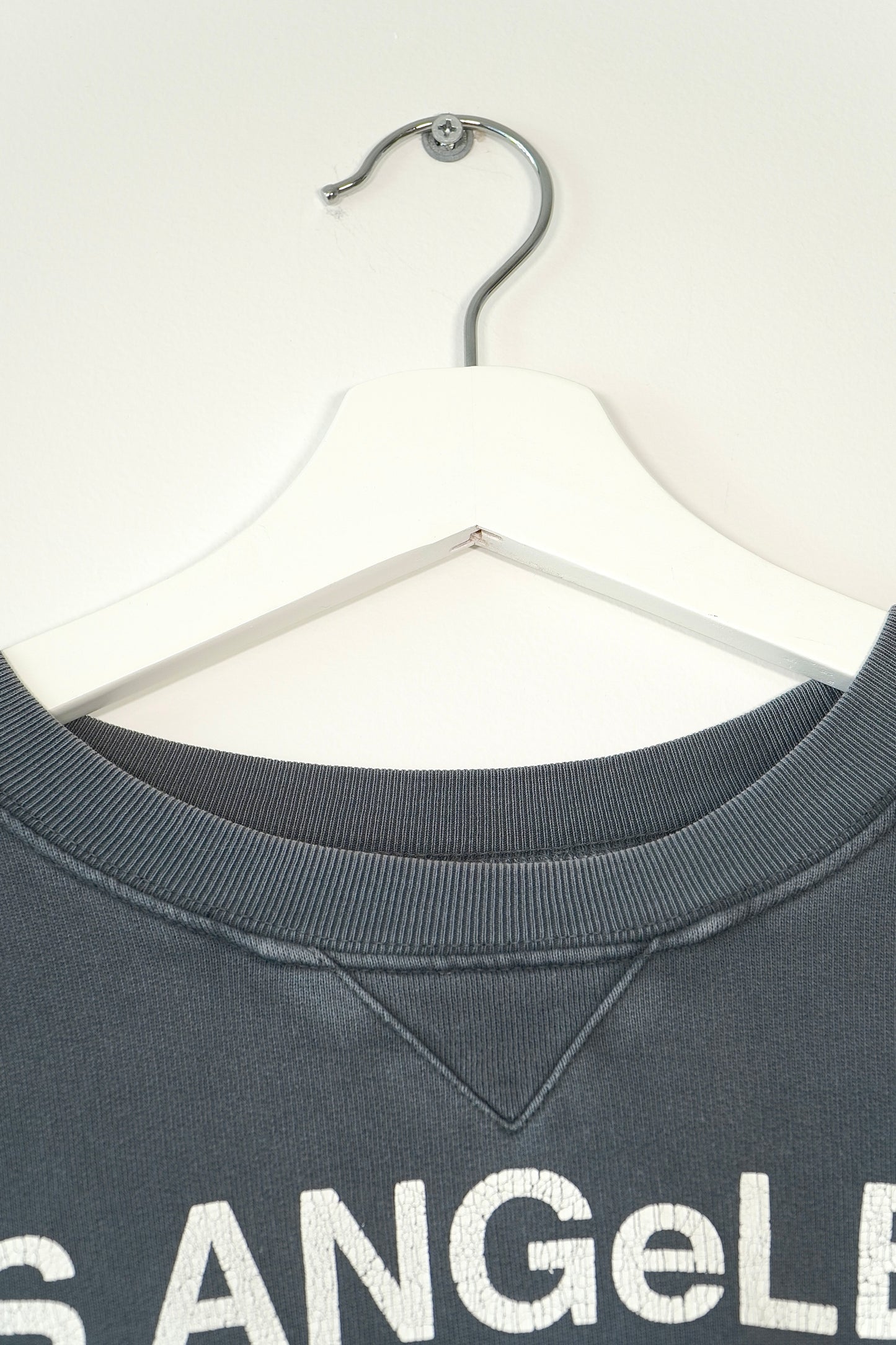 Anine Bing Washed Dark Grey Graphic 'City Love' Sweatshirt (S/P)