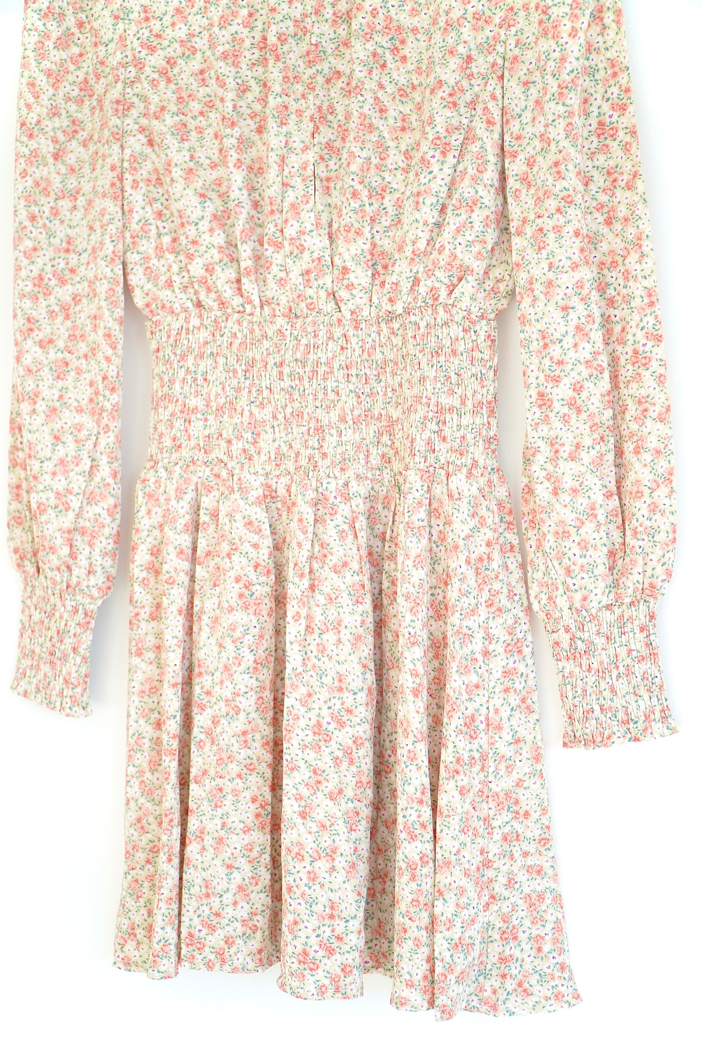 Ruby Sees Floral Smocked High neck mini dress (6 Au)
