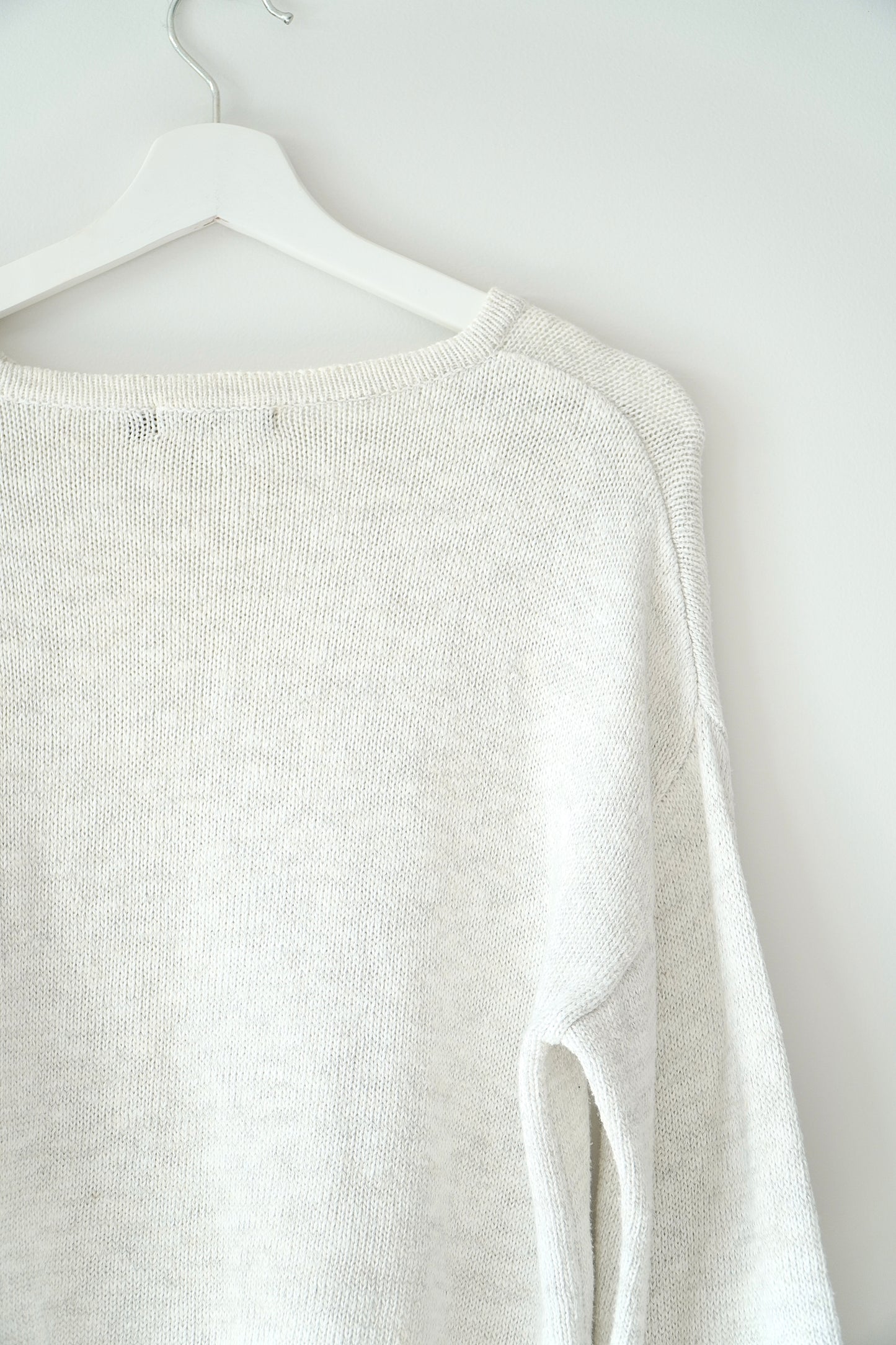 Glassons Flecked Off White Crop Relaxed Knit Jumper (M)