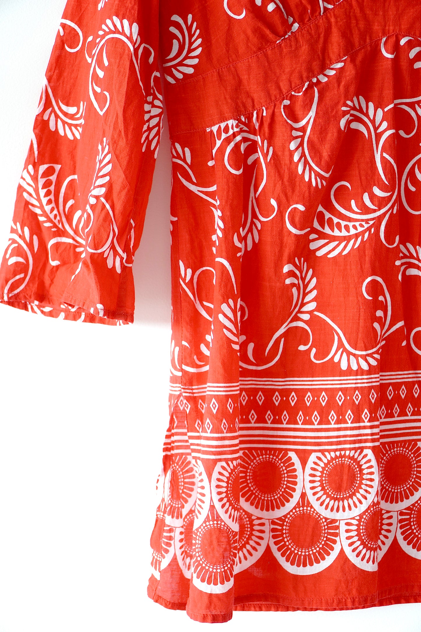 Seafolly Red Patterned Tunic Coverup Beach Dress (10 Au)