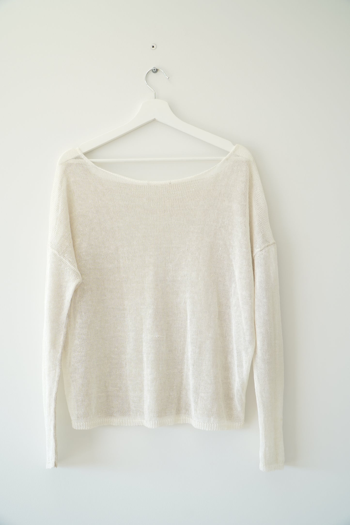 Two Tone Cream Mesh Knit Top (6-8 Au)
