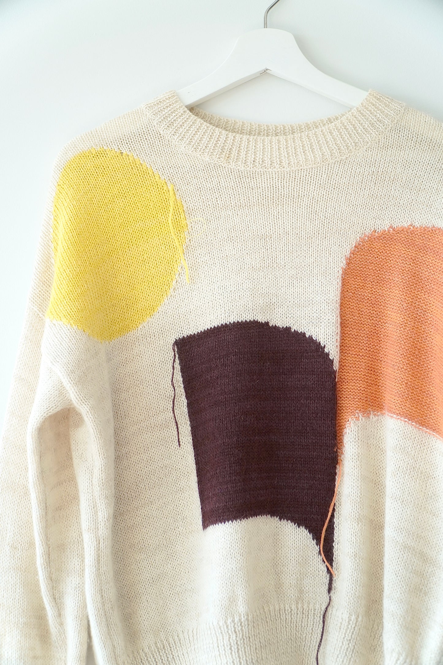 Isabel Etoile Marant Colourful Frayed Alpaca Blend Sweater (36)