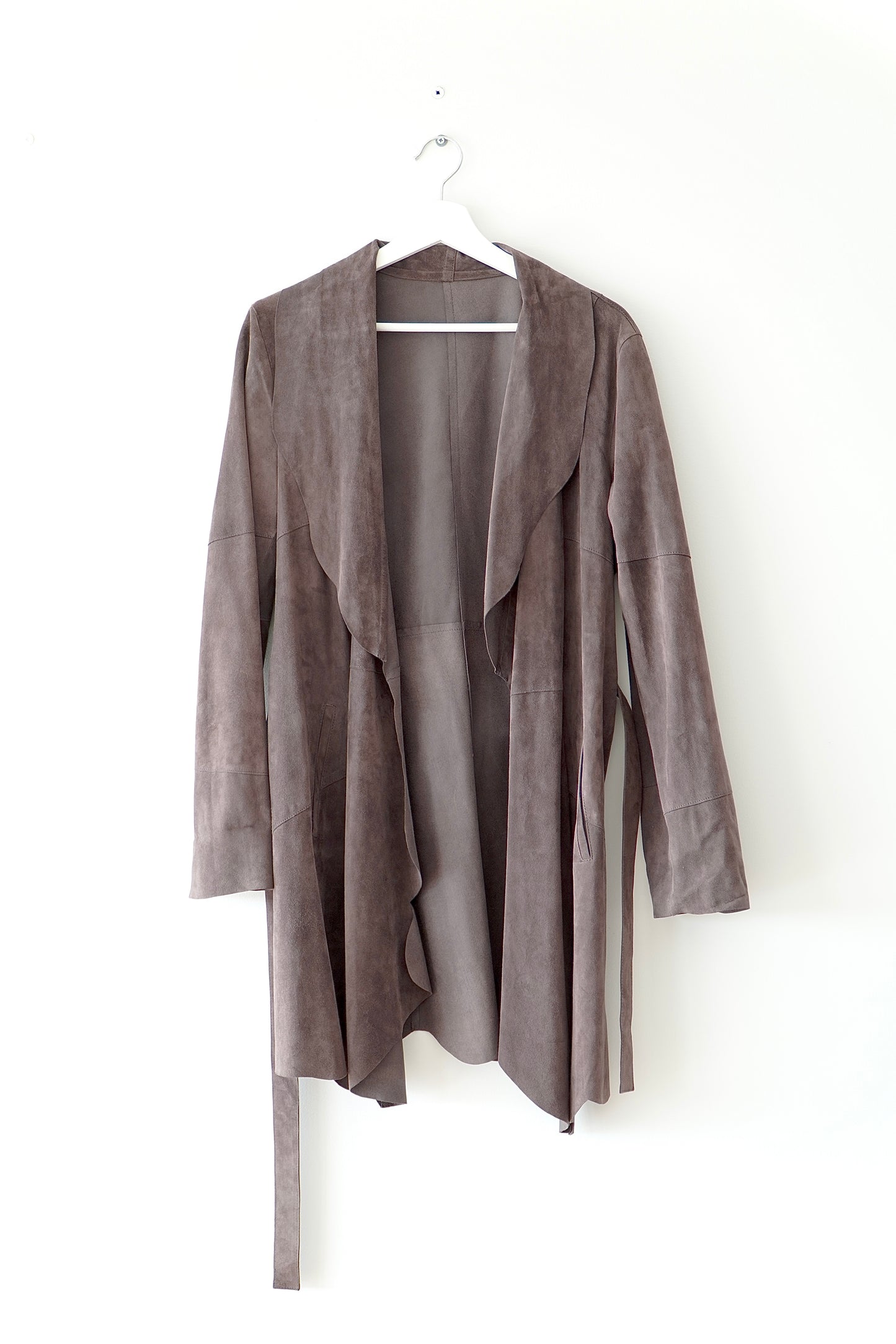 Just Cavalli Dark Brown Soft leather Waterfall Jacket (46)