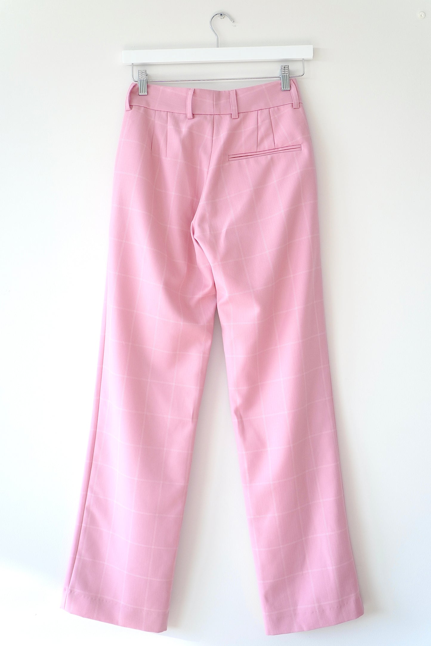 Maggie Marilyn Baby Pink Check 'Bobbi' Boyfriend Trousers (6 Au)