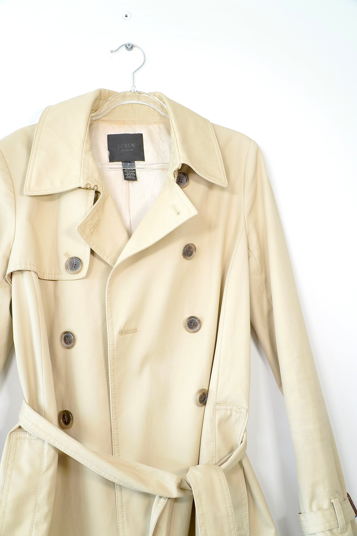 J.Crew Collection Vintage Classic Beige Trench Coat (8 Au)