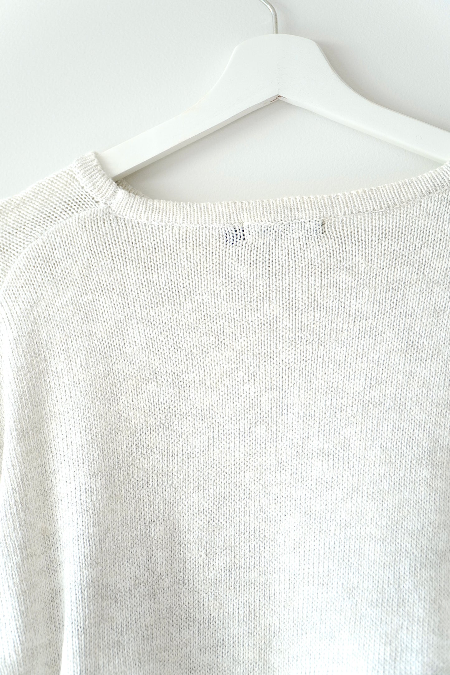 Glassons Flecked Off White Crop Relaxed Knit Jumper (M)