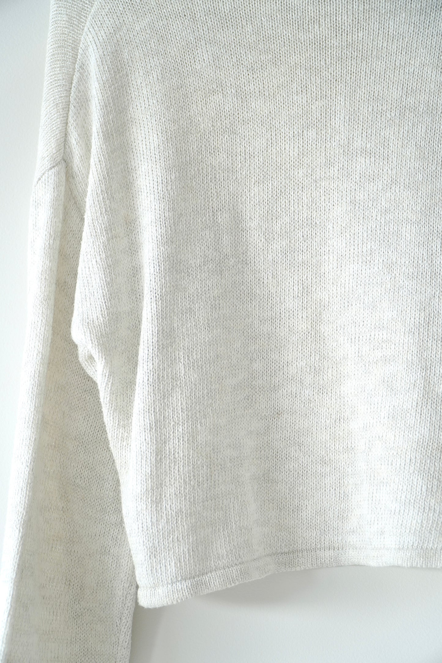 Glassons Flecked Off White Crop Relaxed Knit Jumper (M)