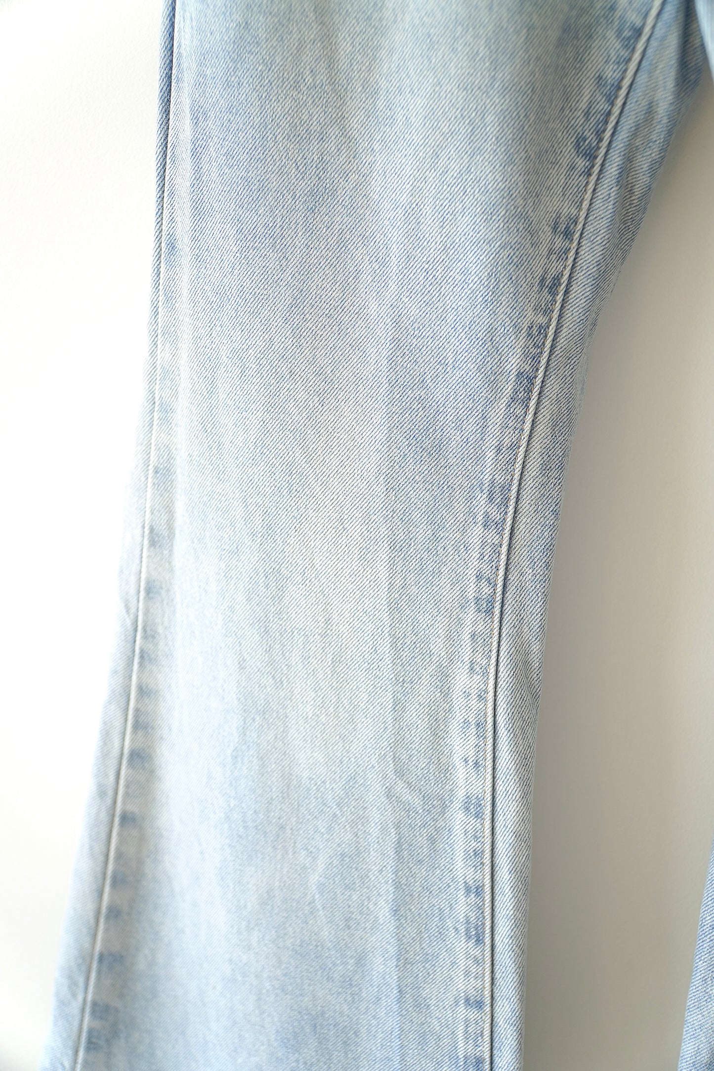 R Style Blue Denim Low-Rise Flare Jeans (L)