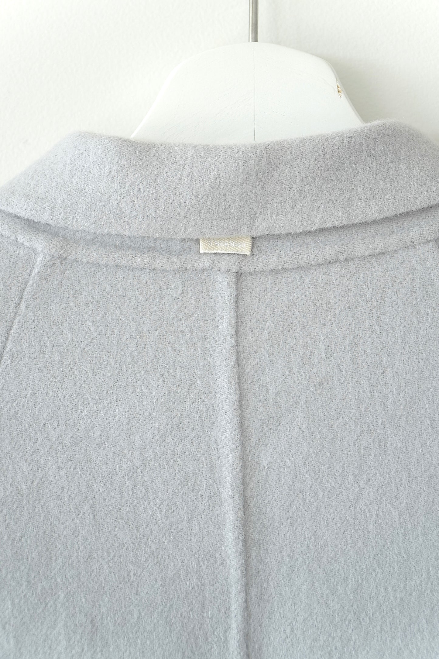 ‘S Max Mara Grey Blue Classic Single Breasted Wool Coat (6 Au)