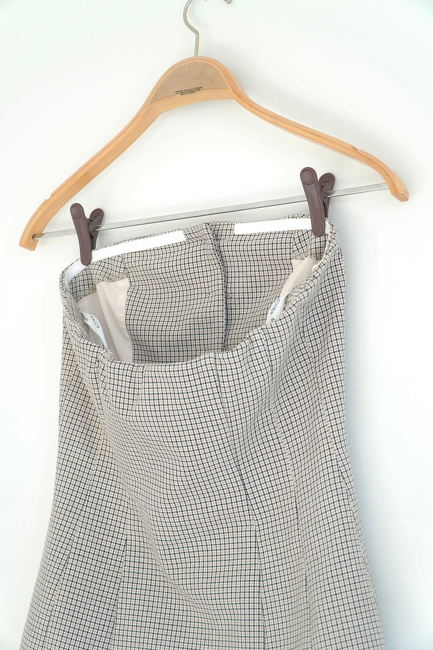 Kookai Checkered Strapless Button Up Top (8 Au)