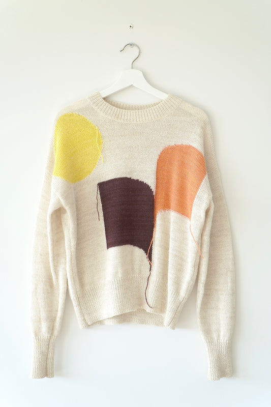 Isabel Etoile Marant Colourful Frayed Alpaca Blend Sweater (36)