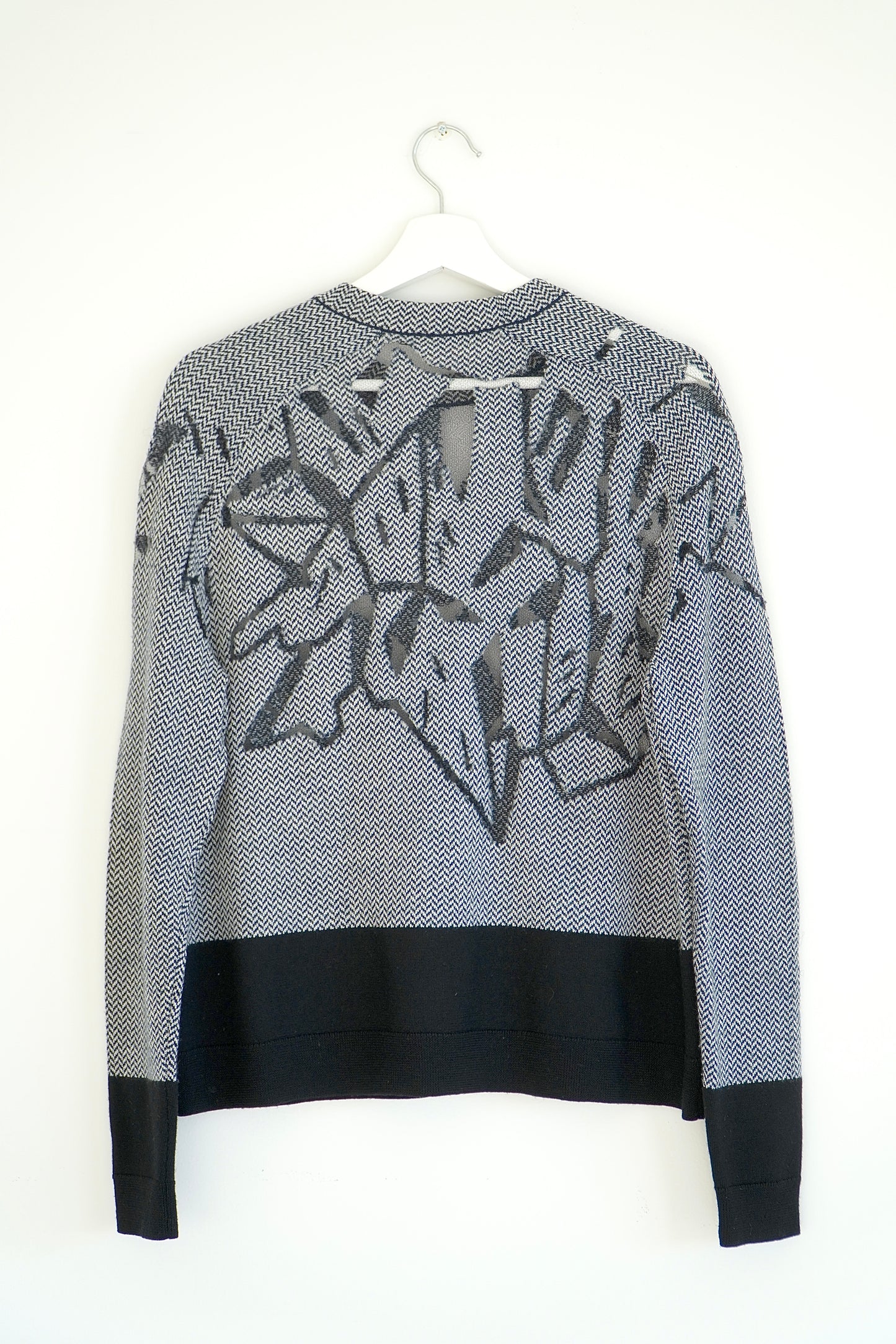 Scanlan Theodore Black and White Merino Wool Cut Out Knit (M/L)