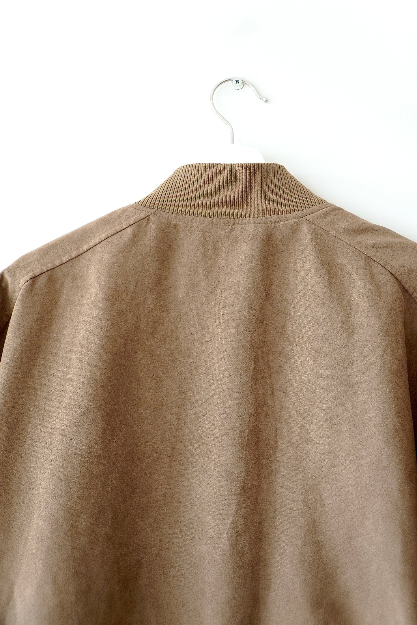 Banana Republic Brown Vegan Suede Bomber Jacket (L)